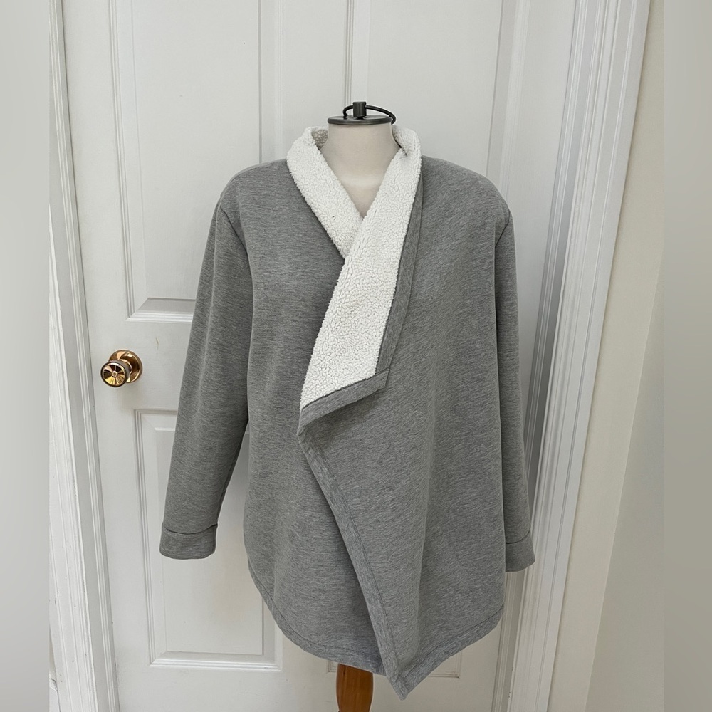 OLD NAVY Open Cardigan, Wide Lapels, Sherpa Lining, size X-Large